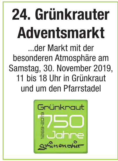 24. Grünkrauter Adventsmarkt 24. Grünkrauter Adventsmarkt