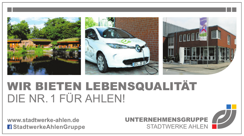 Unternehmensgruppe Stadtwerke Ahlen Unternehmensgruppe Stadtwerke Ahlen
