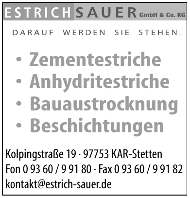 Estrich Sauer GmbH & Co. KG Estrich Sauer GmbH & Co. KG