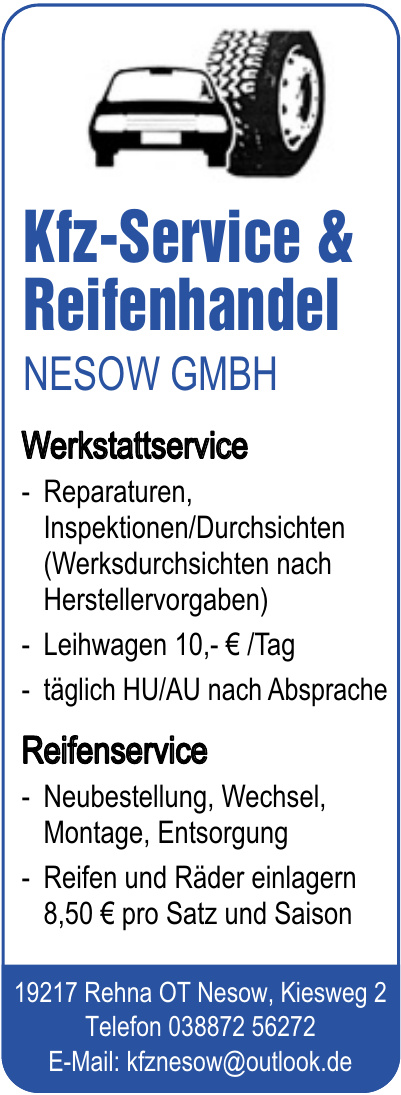 Kfz-Service & Reifenhandel Nesow GmbH