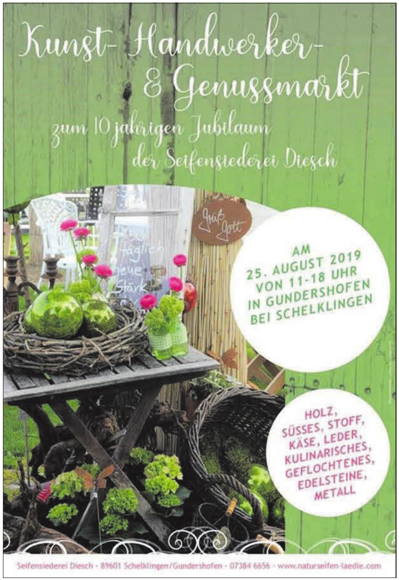Kunst-, Handwerkerund Genussmarkt Kunst-, Handwerkerund Genussmarkt