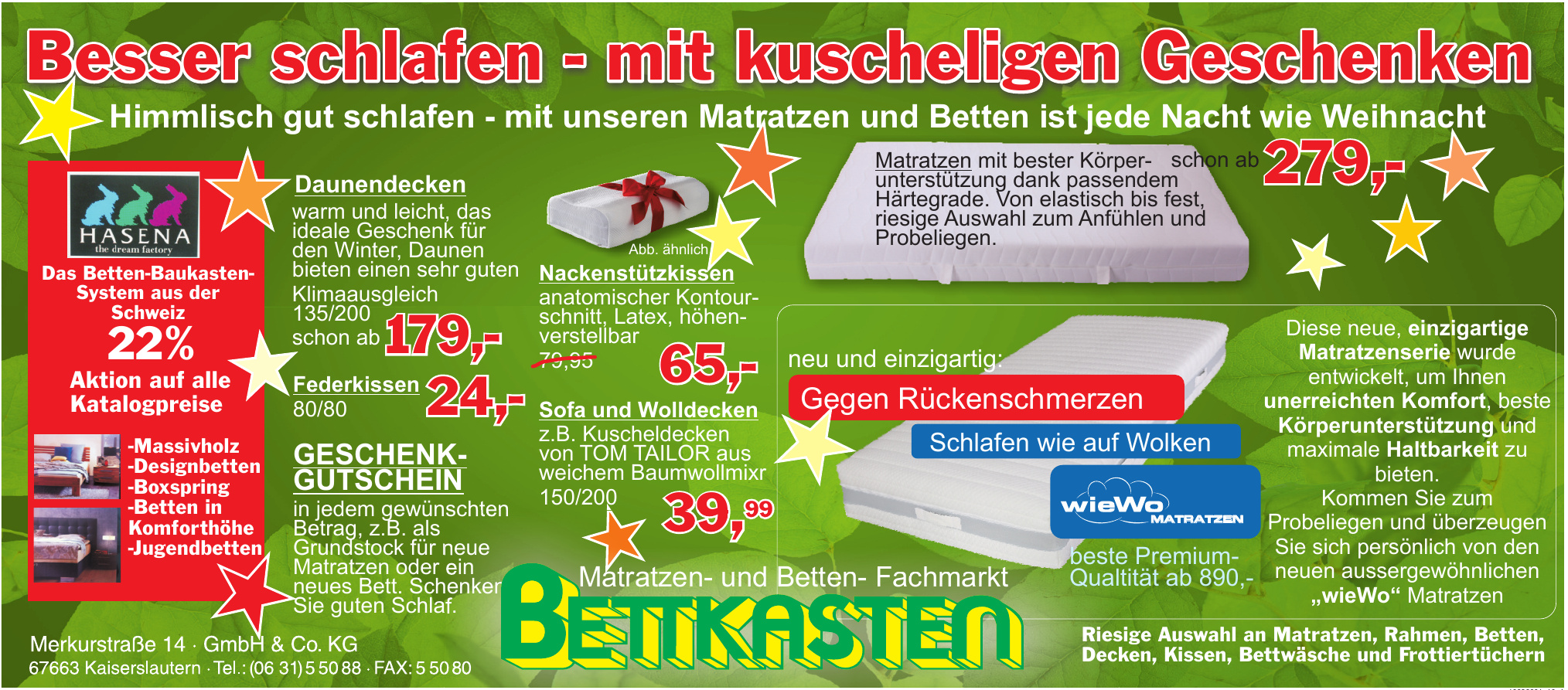 Matratzen- und Betten- Fachmarkt Bettkasten GmbH & Co. KG