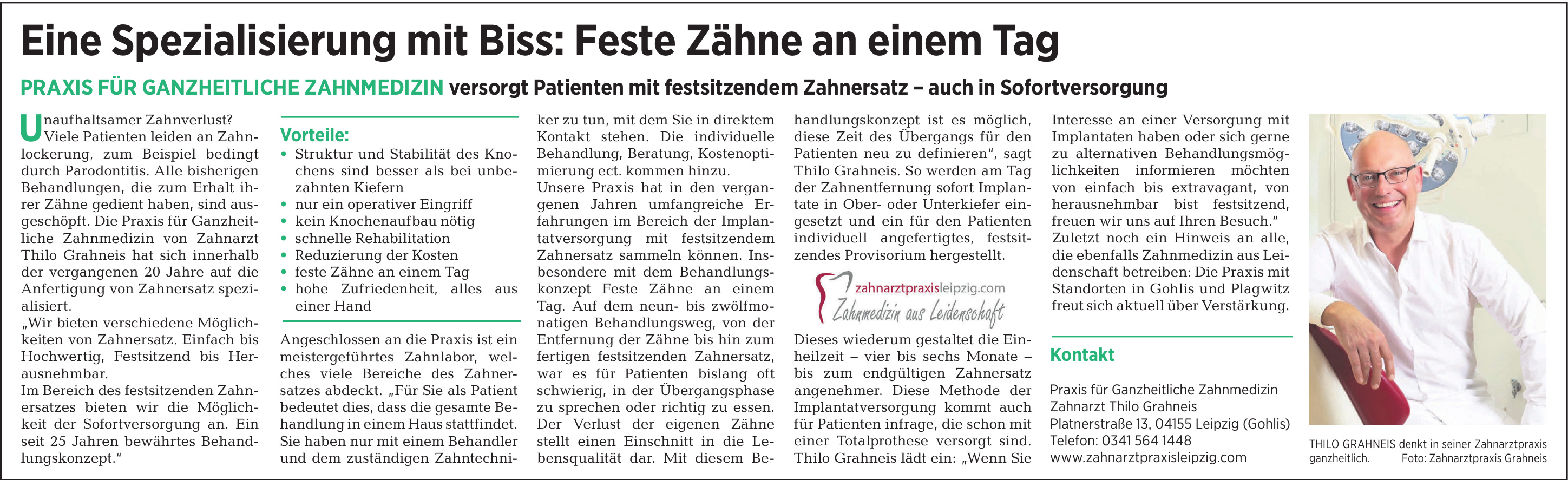 Praxis für Ganzheitliche Zahnmedizin Zahnarzt Thilo Grahneis Praxis für Ganzheitliche Zahnmedizin Zahnarzt Thilo Grahneis