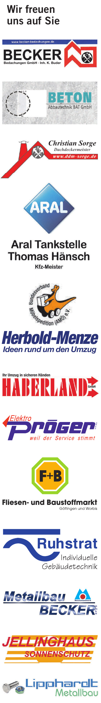 Wir freuen uns auf Sie Wir freuen uns auf Sie