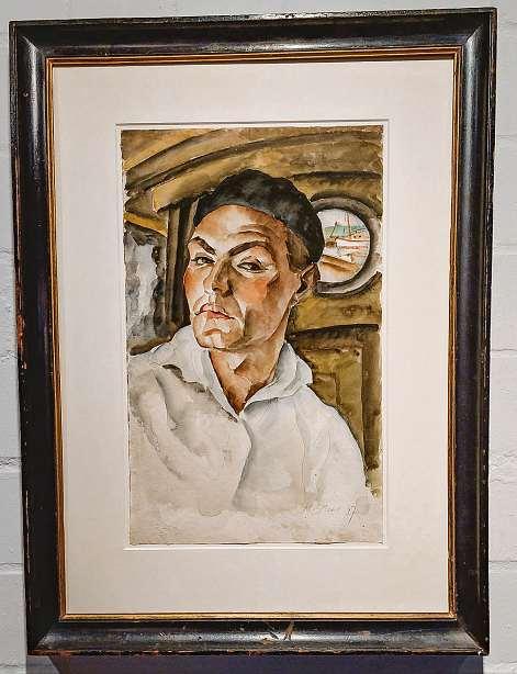 Ein Selbstporträt des Malers Eduard Bargheer von 1927. Er wuchs in Finkenwerder auf, lebte und arbeitete später vornehmlich in Blankenese und Italien Fotos: Michael Rahn