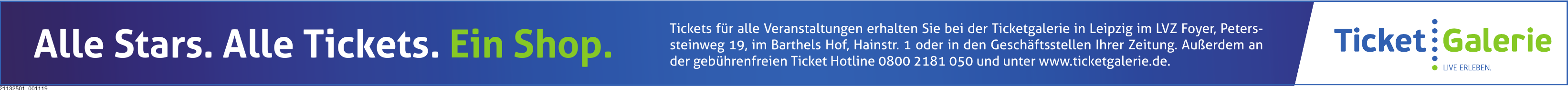Tickets Ticketgalerie LVZ Foyer und Barthels Hof Tickets Ticketgalerie LVZ Foyer und Barthels Hof