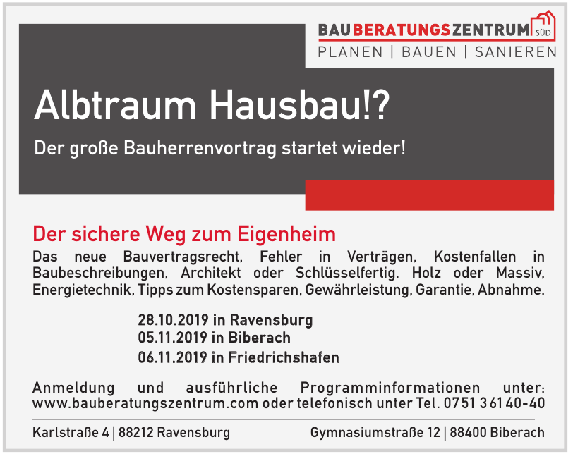 Bauberatungszentrum Süd GmbH & Co. KG Bauberatungszentrum Süd GmbH & Co. KG