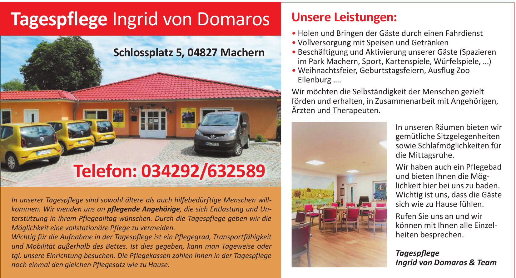 Tagespflege Ingrid von Domaros Tagespflege Ingrid von Domaros