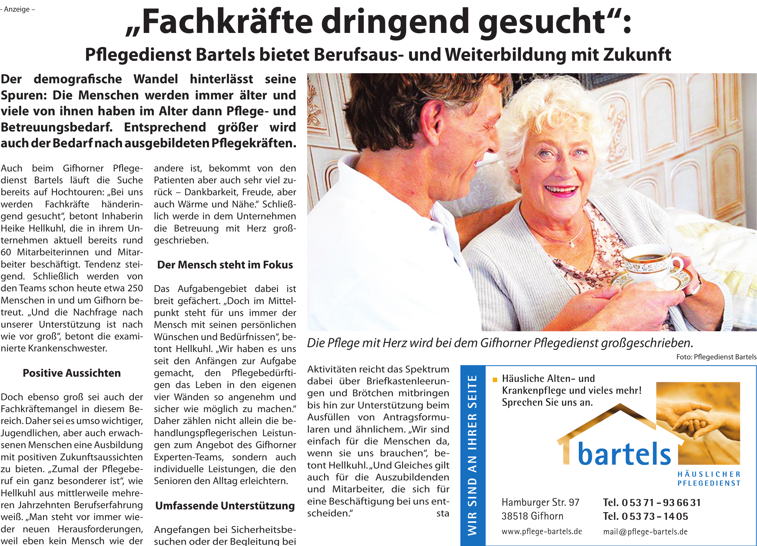 Häuslicher Pflegedienst Bartels Häuslicher Pflegedienst Bartels