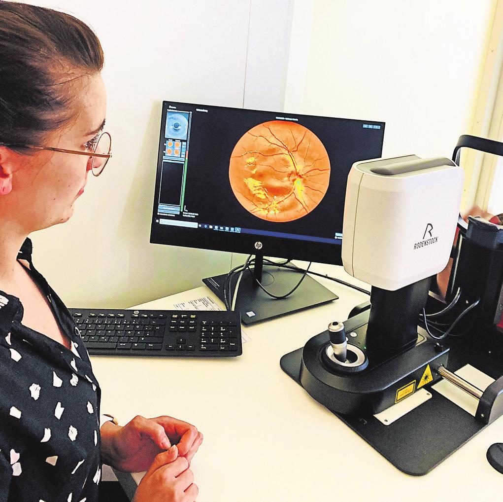 MIT DER SCREENING ANALYSE können Auffälligkeiten und Risikofaktoren im Auge frühzeitig erkannt werden. Foto:Augenoptik Findeisen MIT DER SCREENING ANALYSE können Auffälligkeiten und Risikofaktoren im Auge frühzeitig erkannt werden. Foto:Augenoptik Findeisen