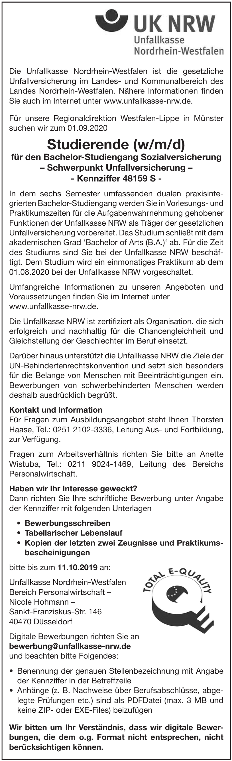 Unfallkasse Nordrhein-Westfalen Unfallkasse Nordrhein-Westfalen