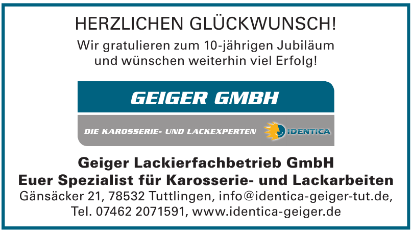 Geiger Lackierfachbetrieb GmbH Geiger Lackierfachbetrieb GmbH