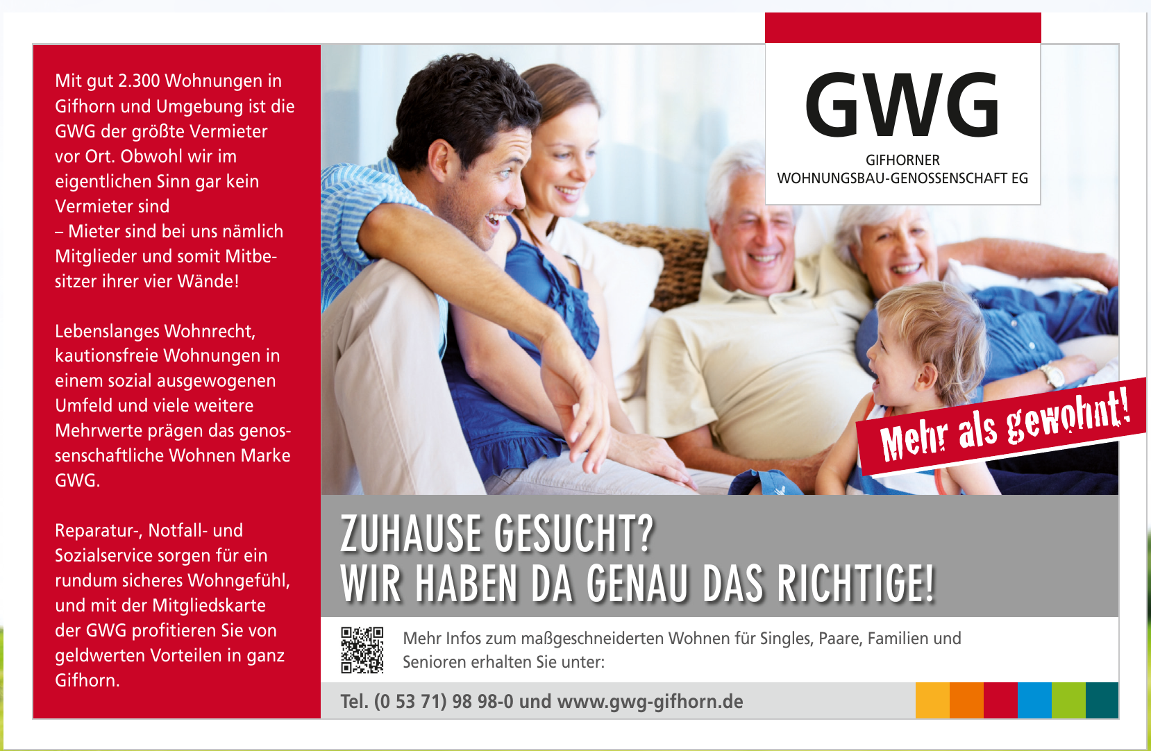 GWG Gifhorner Wohnungsbau-Genossenschaft eG GWG Gifhorner Wohnungsbau-Genossenschaft eG