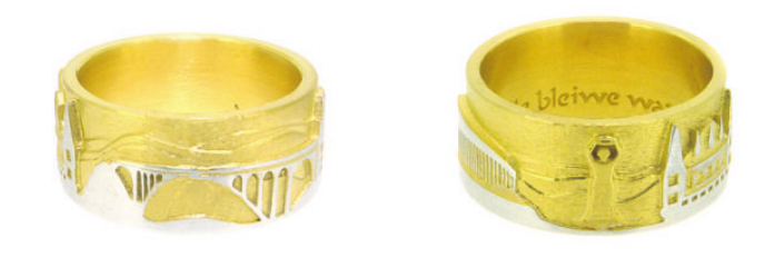Luxemburgischer Ring, zweifarbig nur auf Bestellung, erhältlich auch in Silber und oxidiertem Silber. Luxemburgischer Ring, zweifarbig nur auf Bestellung, erhältlich auch in Silber und oxidiertem Silber.