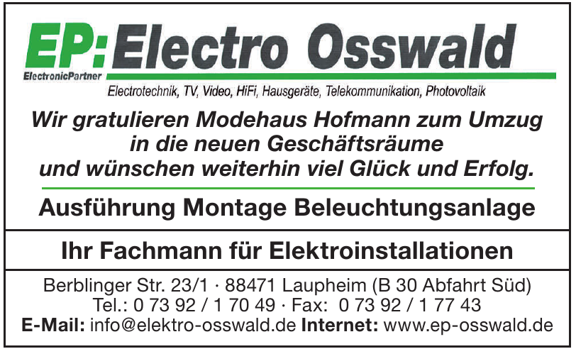 EP: Electro Osswald EP: Electro Osswald