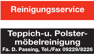 Fa. D. Passing - Teppich- u. Polstermöbelreinigung Fa. D. Passing - Teppich- u. Polstermöbelreinigung