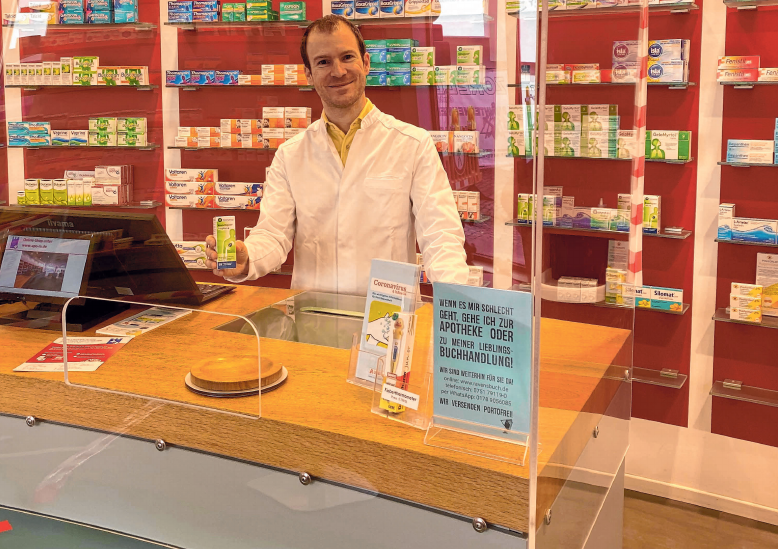 Plexiglasschutz in der Apotheke im Spital Plexiglasschutz in der Apotheke im Spital