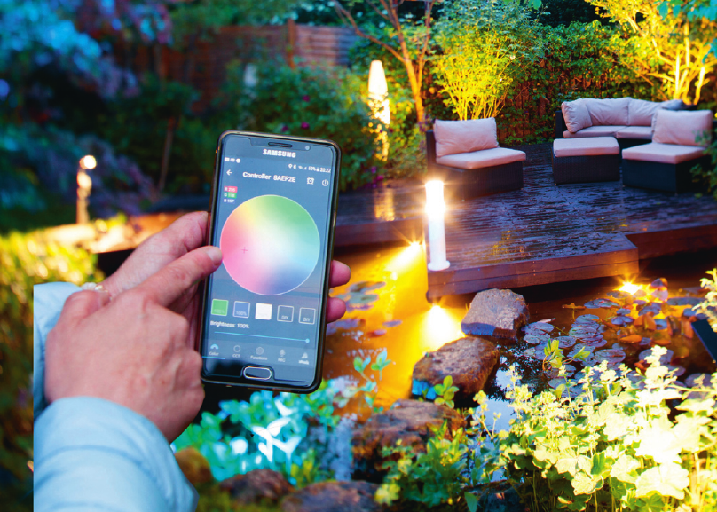 Per App Lichtfarbe und Farbwechsel einstellen. Foto: Heissner Per App Lichtfarbe und Farbwechsel einstellen. Foto: Heissner