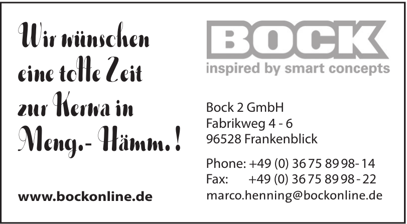 Bock 2 GmbH Bock 2 GmbH