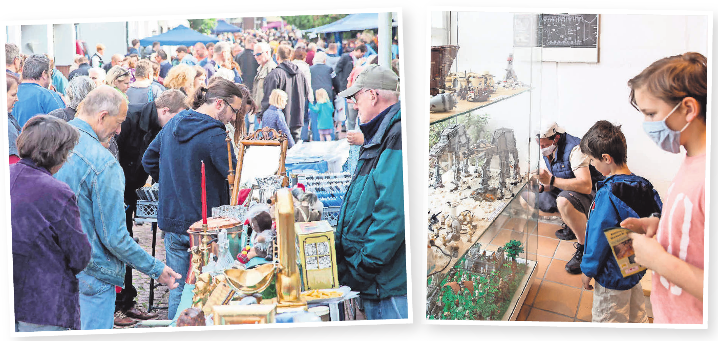 Staunen, schauen und stöbern: Gleich drei Ausstellungen versprechen ein großes Kulturvergnügen für die ganze Familie. Auf dem Flohmarkt (Bild links) finden die Besucher allerlei Schönes und Seltenes. Staunen, schauen und stöbern: Gleich drei Ausstellungen versprechen ein großes Kulturvergnügen für die ganze Familie. Auf dem Flohmarkt (Bild links) finden die Besucher allerlei Schönes und Seltenes.