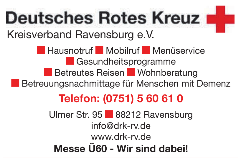 Deutsches Rotes Kreuz Kreisverband Ravensburg e.V. Deutsches Rotes Kreuz Kreisverband Ravensburg e.V.