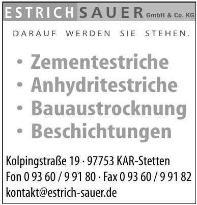 Estrich Sauer GmbH & Co. KG Estrich Sauer GmbH & Co. KG