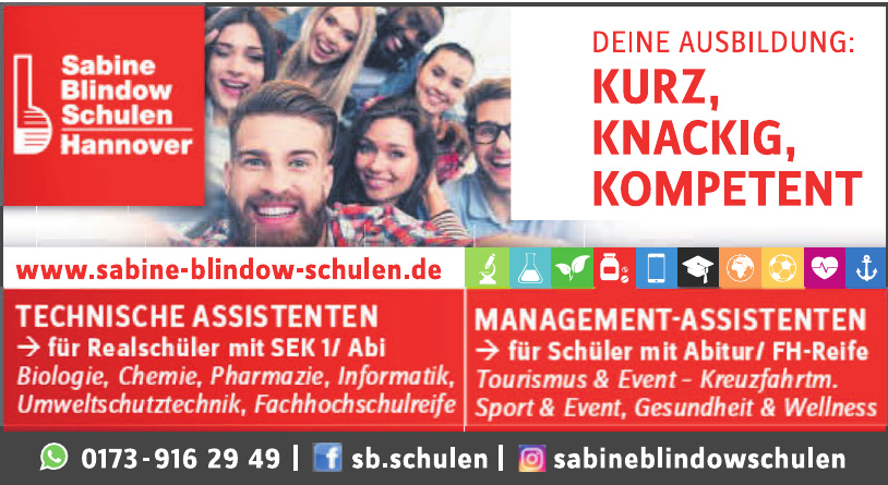 Sabine Blindow-Schulen GmbH & Co. KG Sabine Blindow-Schulen GmbH & Co. KG
