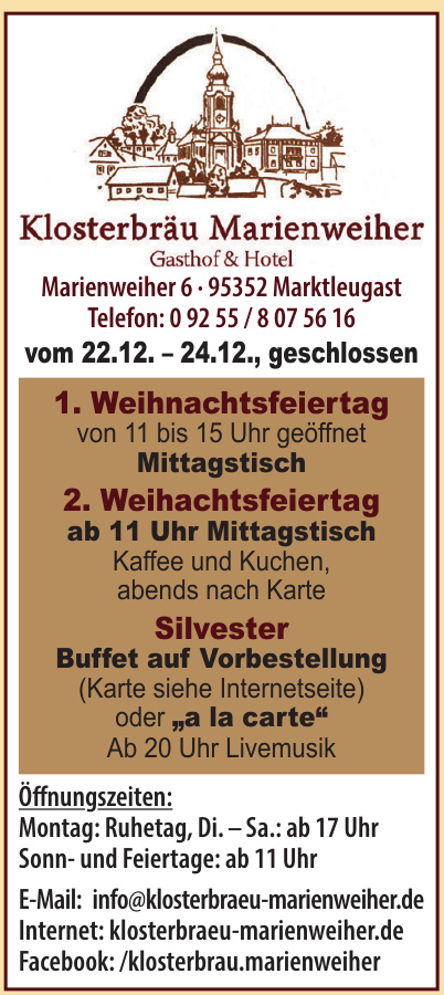Klosterbräu Marienweiher Klosterbräu Marienweiher