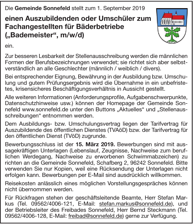 Gemeinde Sonnefeld Gemeinde Sonnefeld