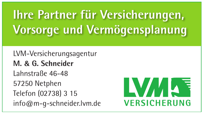 LVM-Versicherungsagentur M. & G. Schneider LVM-Versicherungsagentur M. & G. Schneider