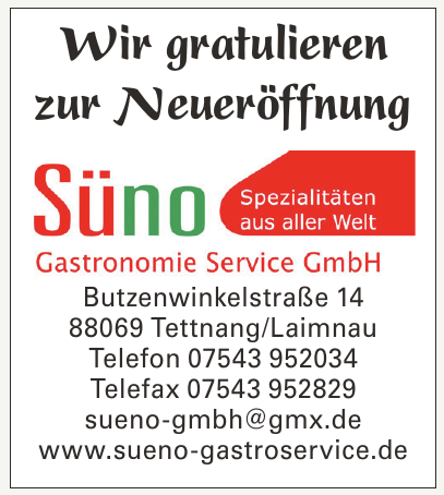 Süno Gastroservice GmbH Süno Gastroservice GmbH