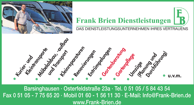 Frank Brien Dienstleistungen Frank Brien Dienstleistungen