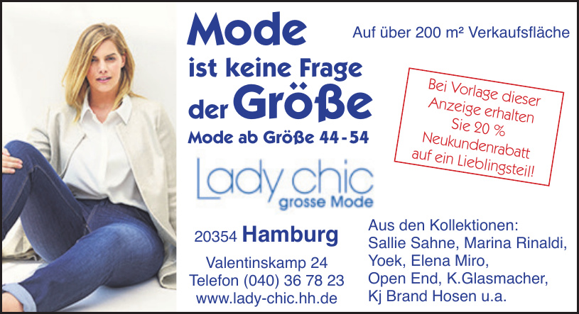 Lady chic große Mode
