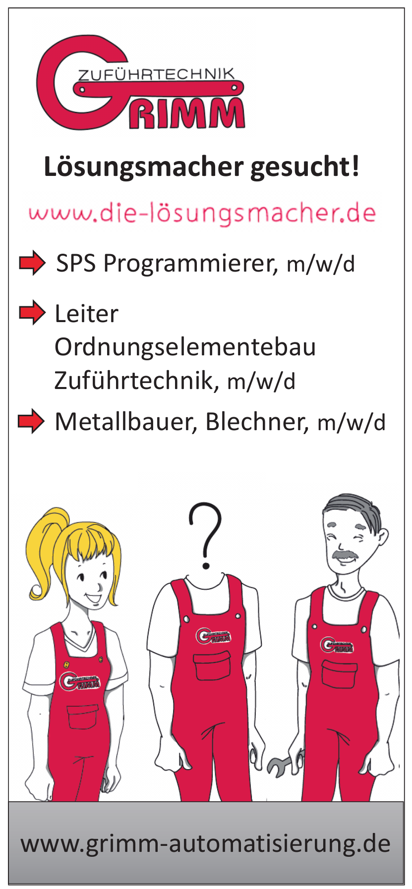Grimm Zuführtechnik GmbH & Co.KG Grimm Zuführtechnik GmbH & Co.KG