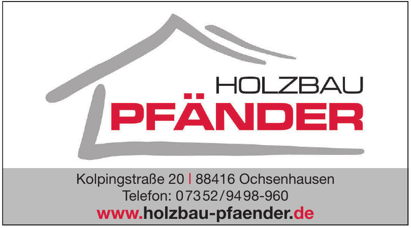 Holzbau Pfänder Holzbau Pfänder