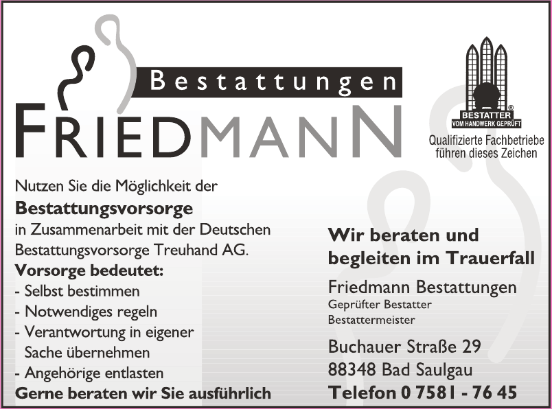 Friedmann Bestattungen Friedmann Bestattungen