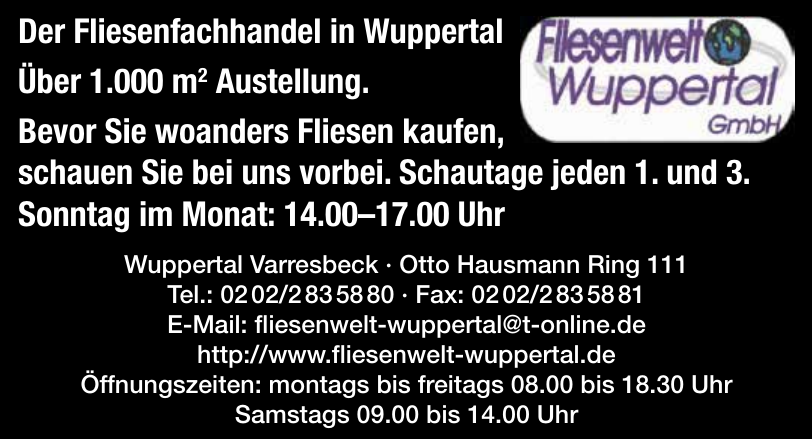 Fliesenwelt Wuppertal GmbH Fliesenwelt Wuppertal GmbH