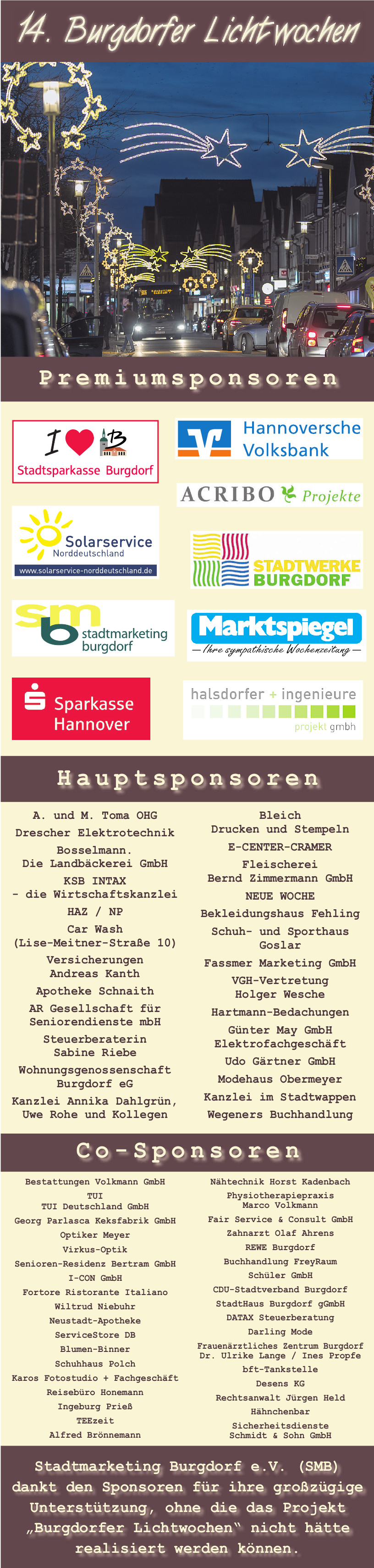 14. Burgdorfer Lichtwochen 14. Burgdorfer Lichtwochen