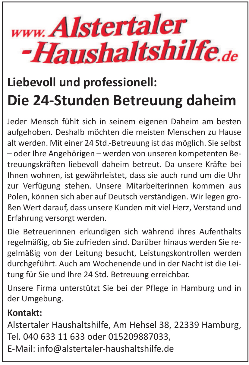 Alstertaler Haushaltshilfe Alstertaler Haushaltshilfe