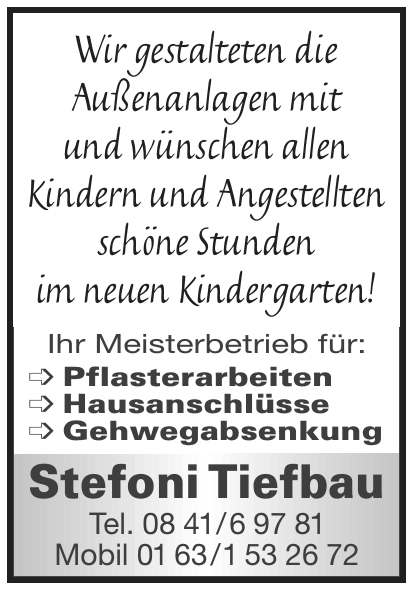Stefoni Tiefbau Stefoni Tiefbau