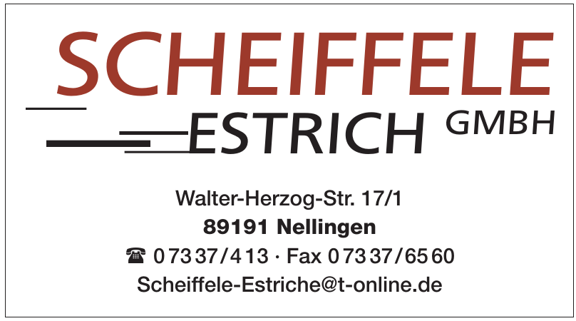 Scheiffele Estrich GmbH Scheiffele Estrich GmbH