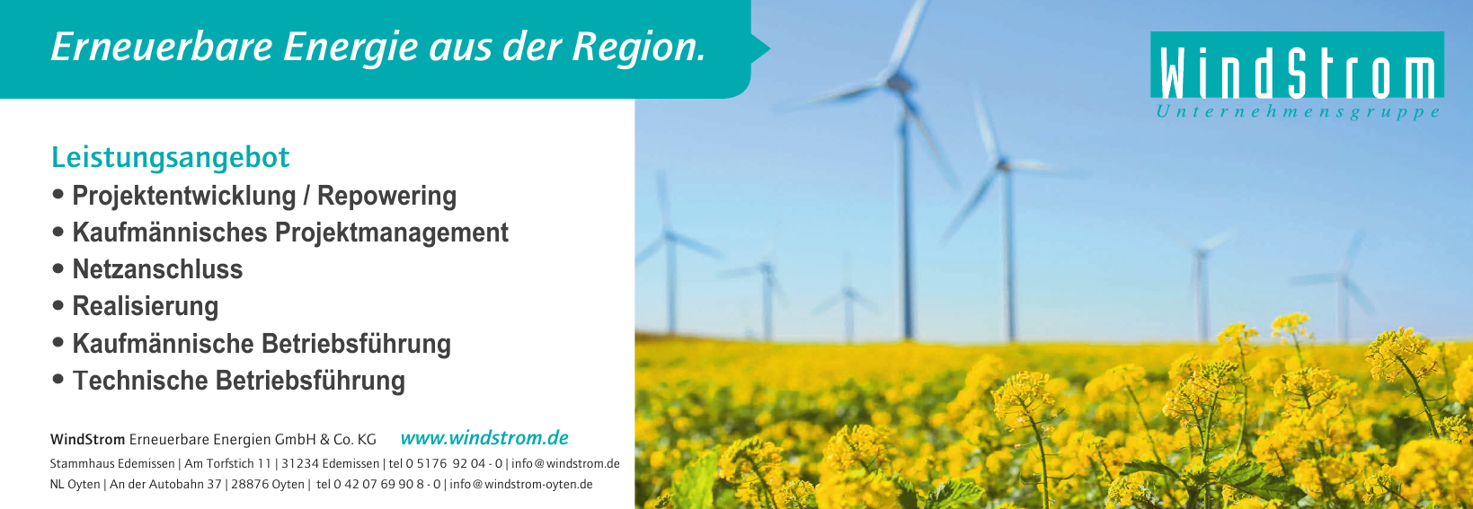 WindStrom Erneuerbare Energien GmbH & Co. KG WindStrom Erneuerbare Energien GmbH & Co. KG