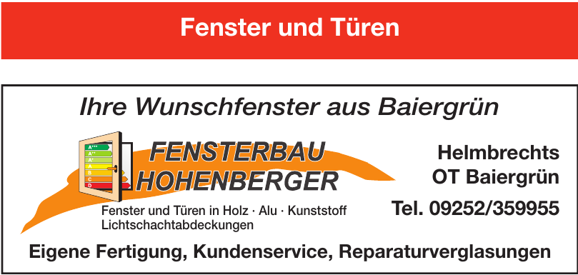 Fensterbau Hohenberger Fensterbau Hohenberger