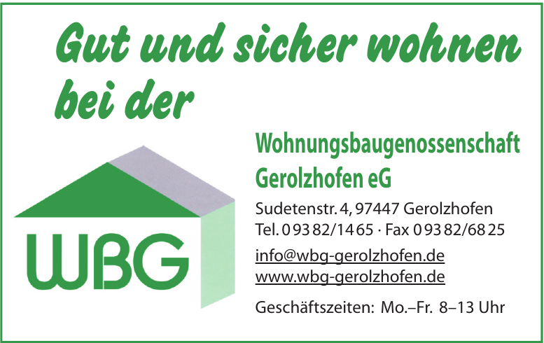 Wohnungsbaugenossenschaft Gerolzhofen eG Wohnungsbaugenossenschaft Gerolzhofen eG
