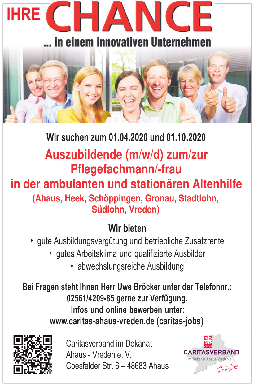 Caritasverband für die Dekanate Ahaus und Vreden e.V. Caritasverband für die Dekanate Ahaus und Vreden e.V.