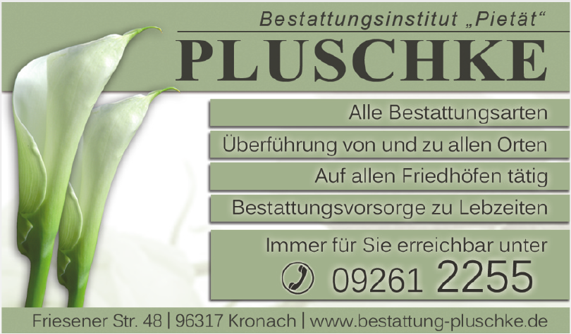 Pluschke Bestattungsinstitut Pietät Pluschke Bestattungsinstitut Pietät
