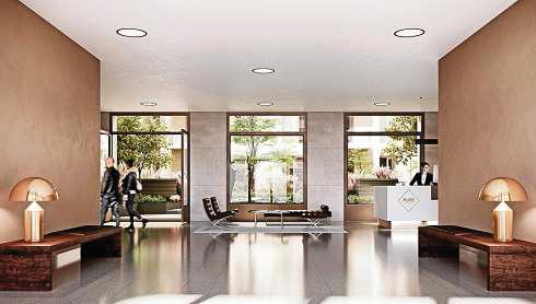 Prestigeobjekt Pure: Concierge in der Lobby. FOTO ZIEGERT Prestigeobjekt Pure: Concierge in der Lobby. FOTO ZIEGERT