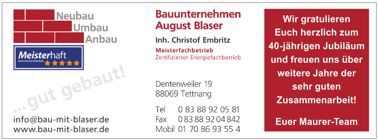 Bauunternehmen August Blaser Bauunternehmen August Blaser