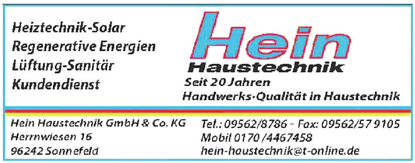 Hein Haustechnik GmbH & Co. KG Hein Haustechnik GmbH & Co. KG