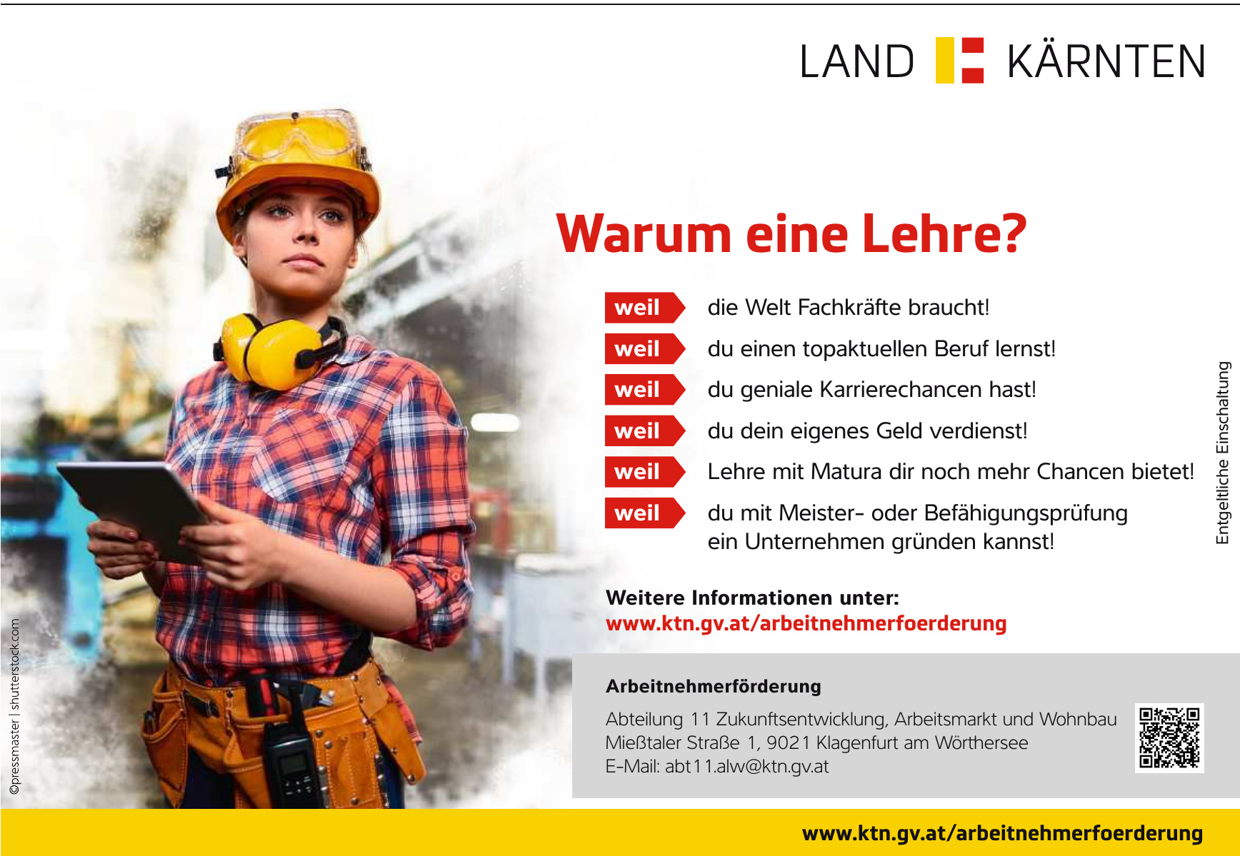 Land Kärnten: Abteilung 11 Zukunftsentwicklung, Arbeitsmarkt und Wohnbau